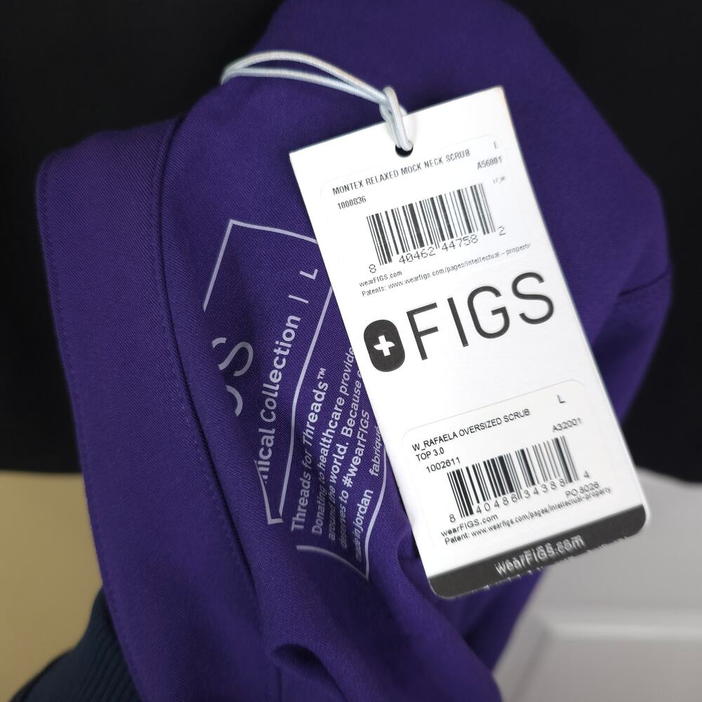 Figs Rafaela Oversized Scrub Top in Purple Size L - Picture 7 of 9
